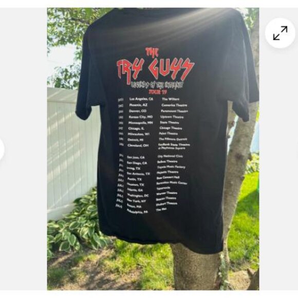 The Try Guys Humor Legends Of The Internet 2019 Tour T-shirt Black Mens Small - Picture 2 of 6